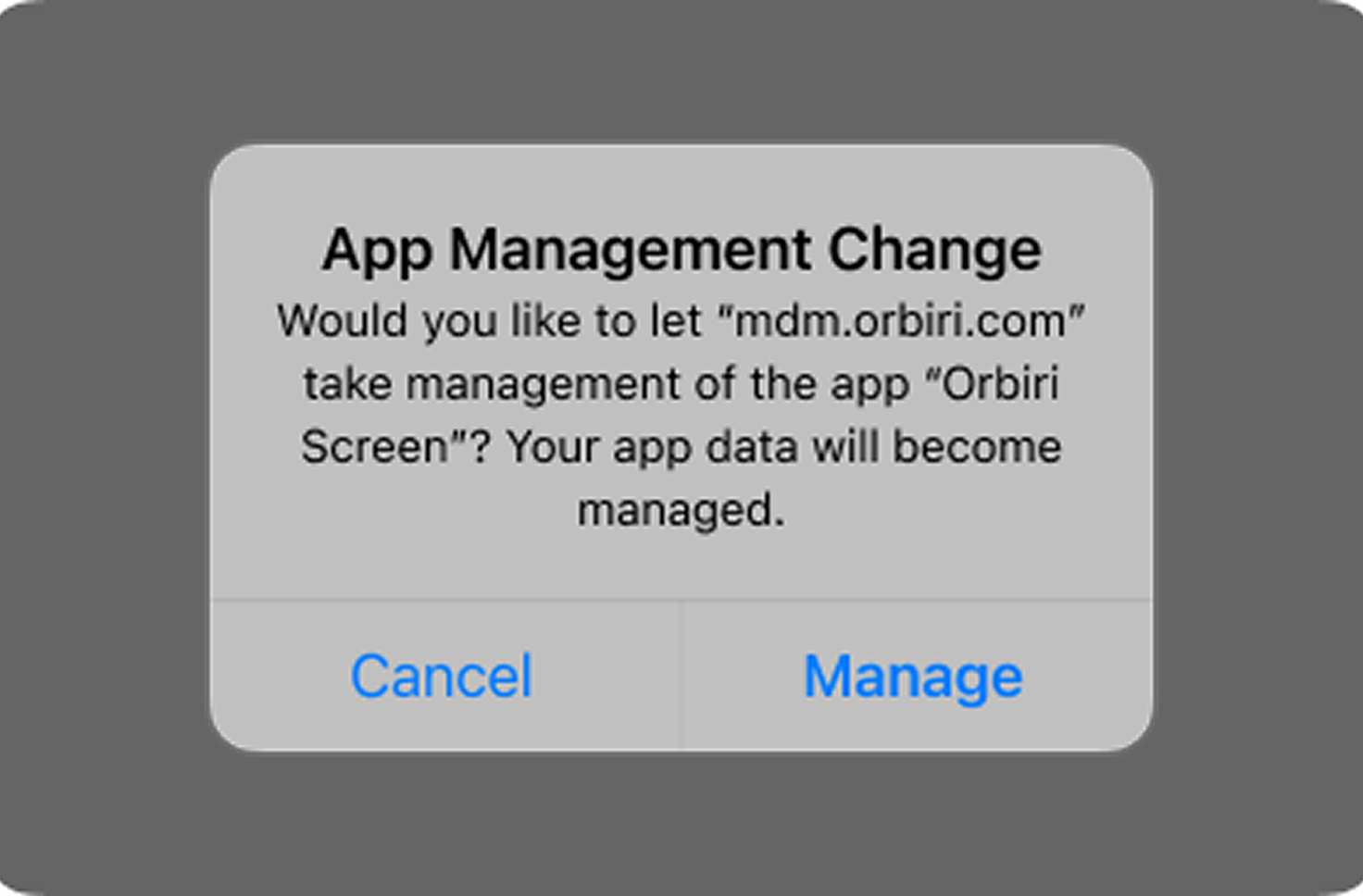 Allow app management